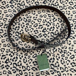 Gucci Brown and Gold Women's Belt